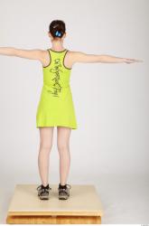 Whole Body Woman T poses Sports Dress Slim Studio photo references